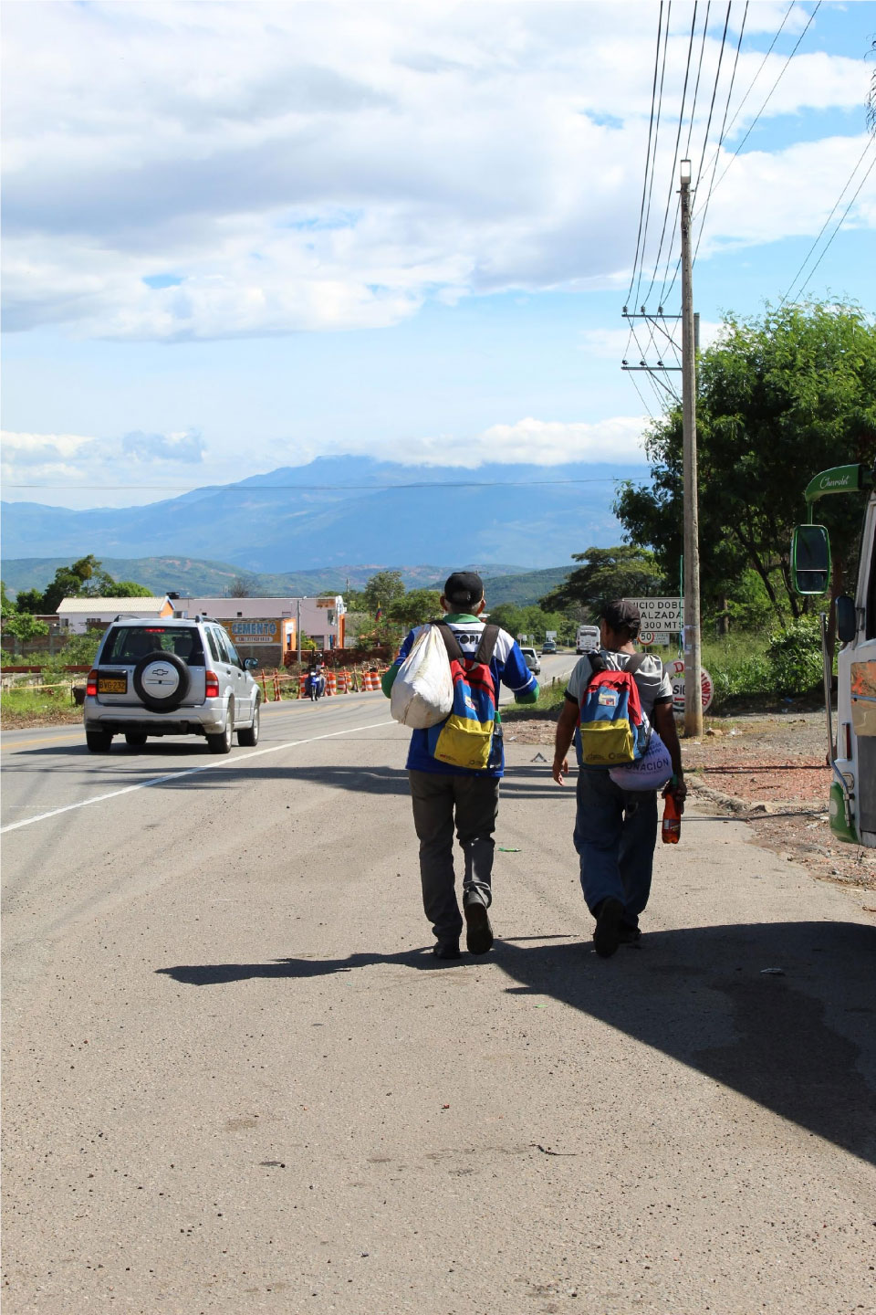 Migrantes en tránsito, Peaje los patios, Cúcuta